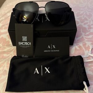 Armani Exchange Dark Aviator Sunglasses